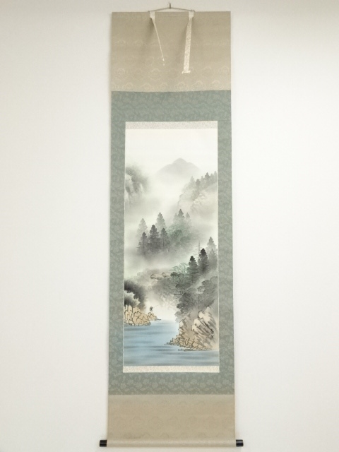 JAPANESE HANGING SCROLL / HAND PAINTED / LANDSCAPE 